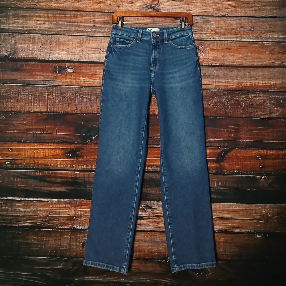 SO Jeans 7 28 High Rise 90s Straight Blue Denim